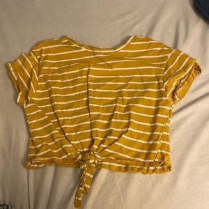 Striped cropped T-shirt